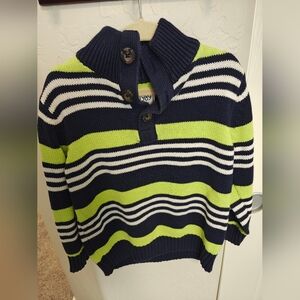 Children's Place Navy and Lime Sweater 3T